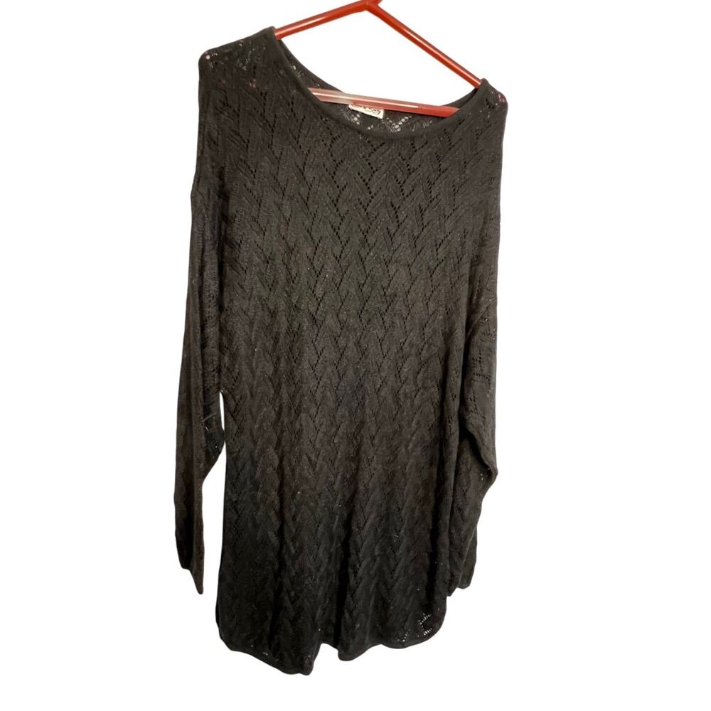 Zero To Sixty Black Womens Trisha Sayad Sweater Size One Size Fits All!
